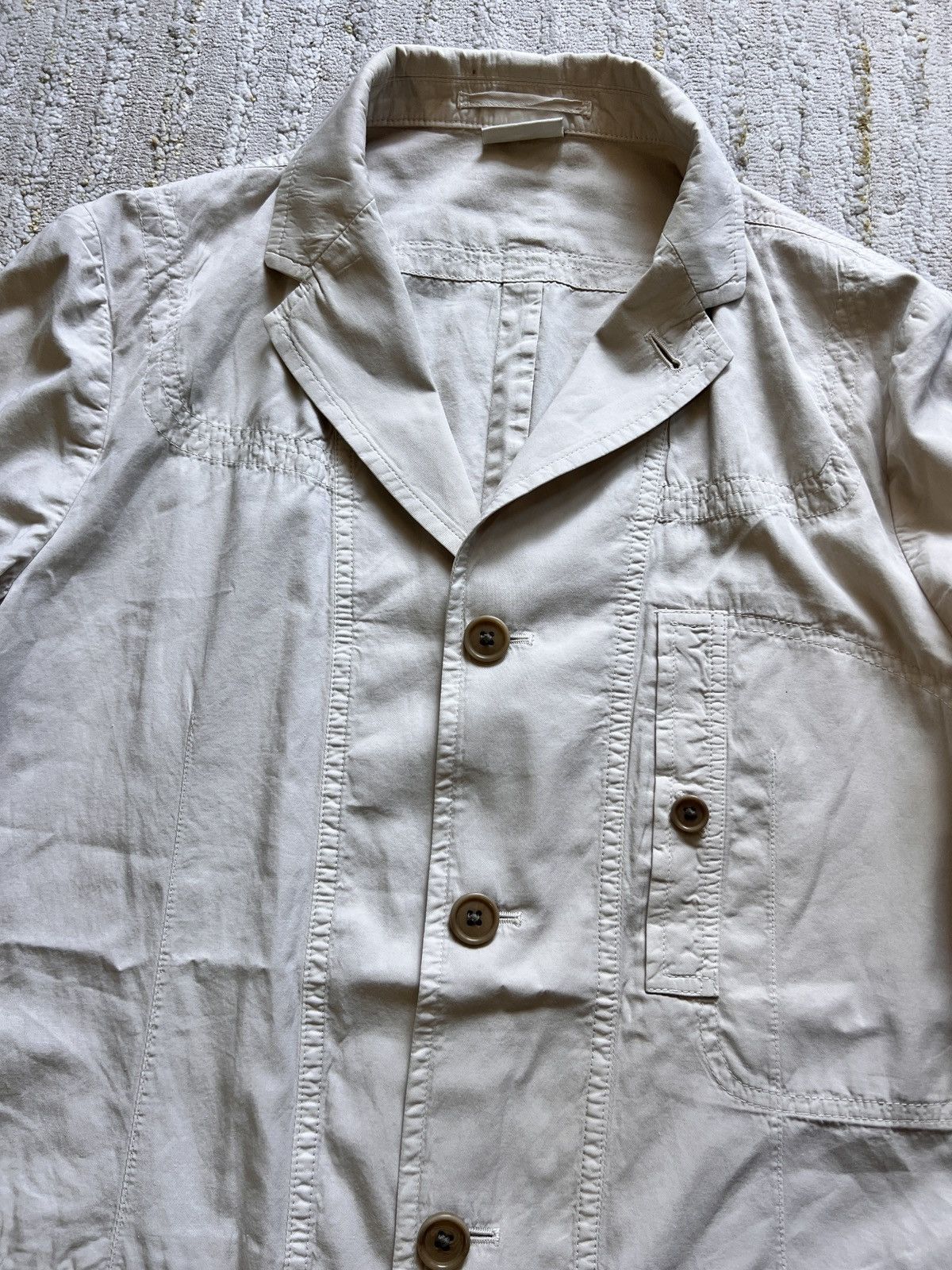 Dries Van Noten Dries Van Noten Beige 3 Button Light Jacket Size US M / EU 48-50 / 2 - 3 Thumbnail