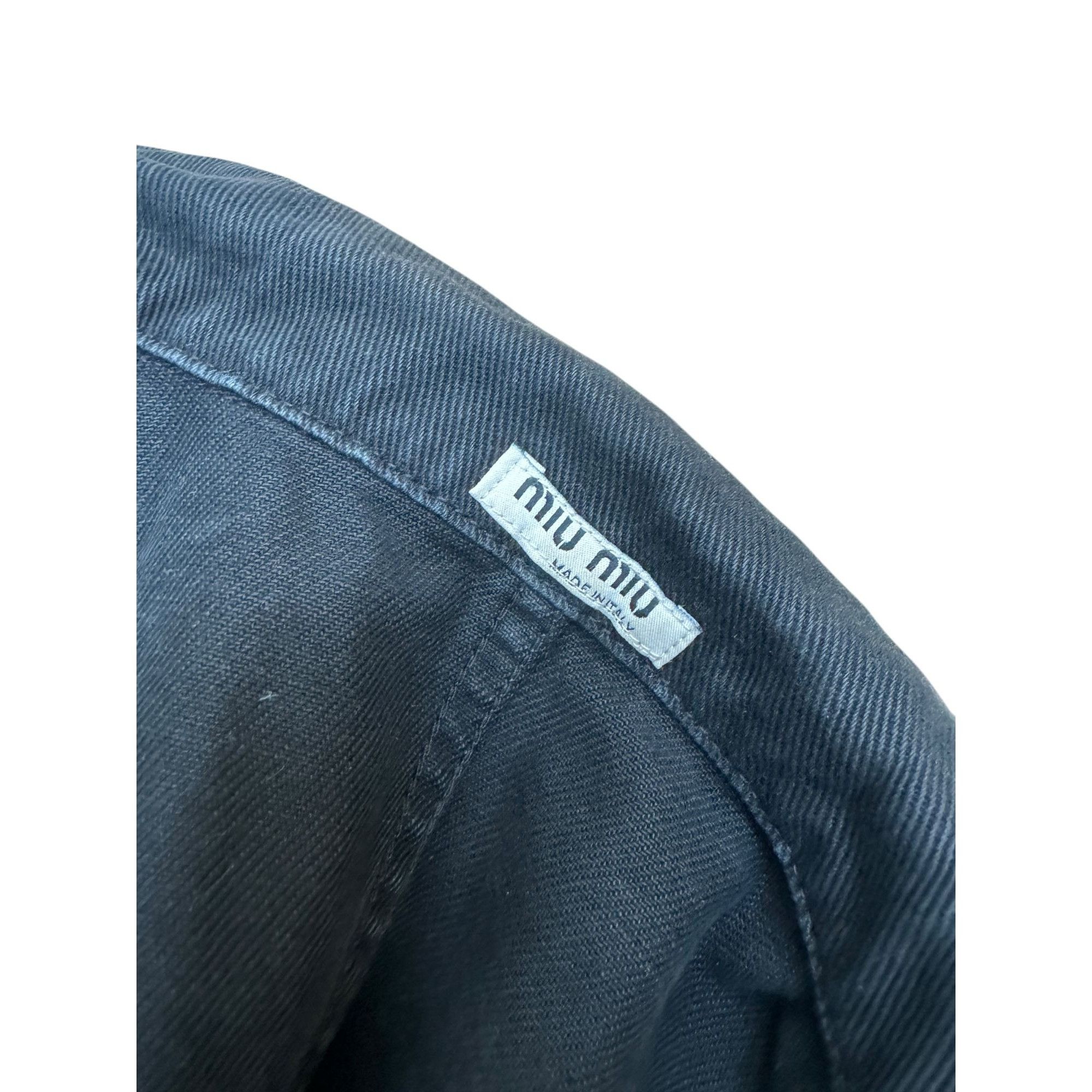 Miu Miu Black Cotton blazer jacket Size XS / US 0-2 / IT 36-38 - 4 Thumbnail
