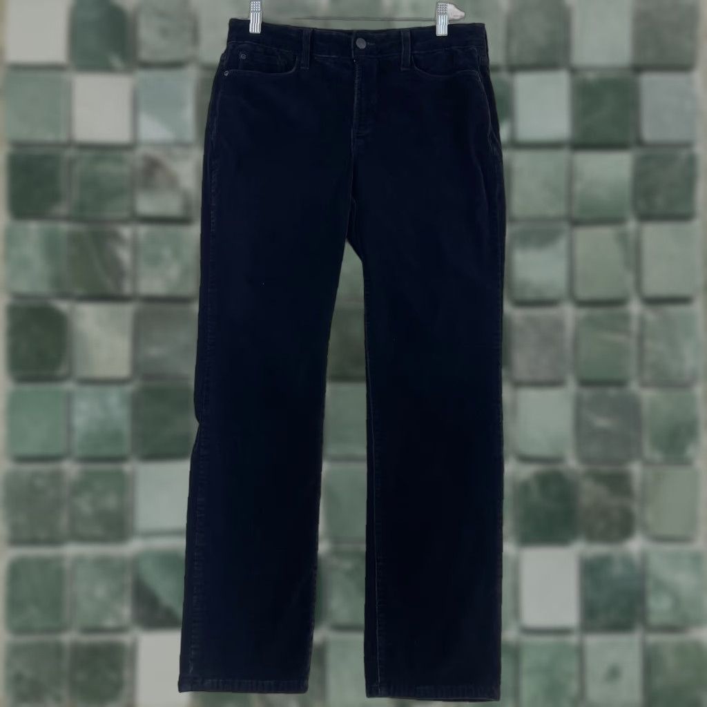 NYDJ NYDJ Black Soft Velour Skinny Leg Pants Womens Mid-Rise Petite 10 Size 32" / US 10 / IT 46 - 1 Thumbnail