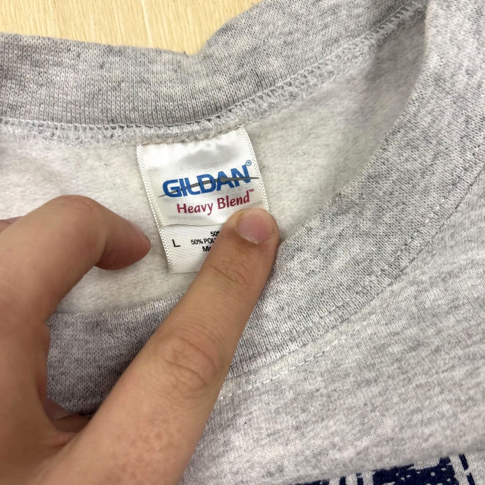 Gildan Gildan Sweatshirt Mens Large Gray Heavy Blend Fleece Pullover Flurer's Auto Body Graphic Print Logo 50% Cotton 50% Polyester Crew Neck Long Sleeve Size US L / EU 52-54 / 3 - 3 Thumbnail