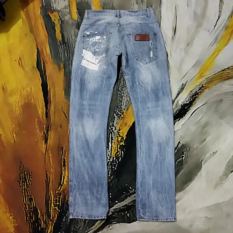 Vintage VINTAGE PINK LATTE DISTRESSED FADED BLUE JEANS PANTS Size US 30 / EU 46 - 8 Thumbnail