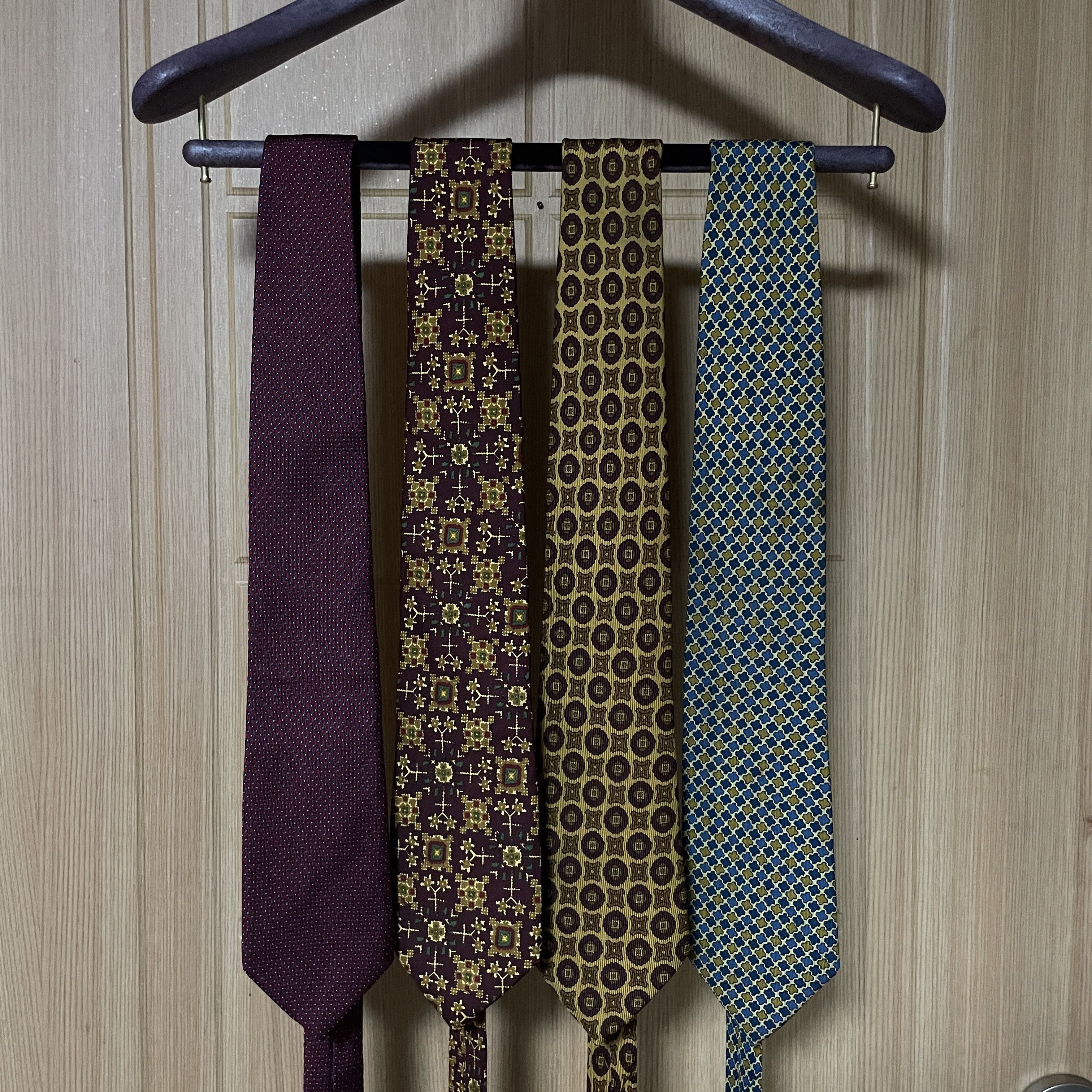 Drake's Drakes X Fairfax Navy dot Burgundy base tie Size ONE SIZE - 2 Thumbnail