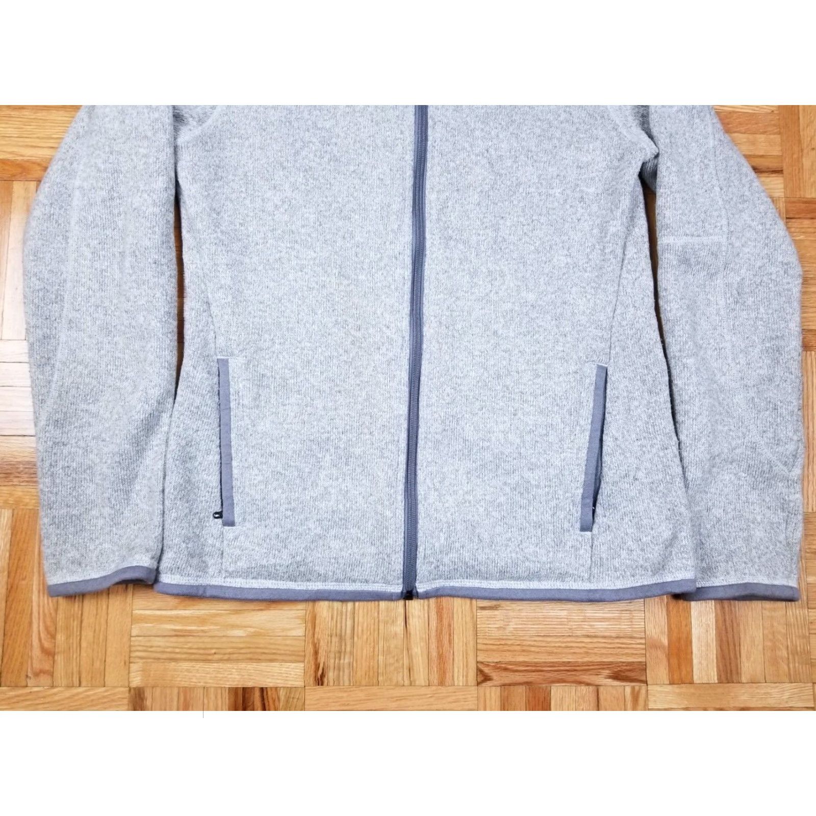 Patagonia PATAGONIA Gray Hooded Fleece Full Zip Up SZ Women's Medium MINTY Hoodie Women Size M / US 6-8 / IT 42-44 - 3 Thumbnail