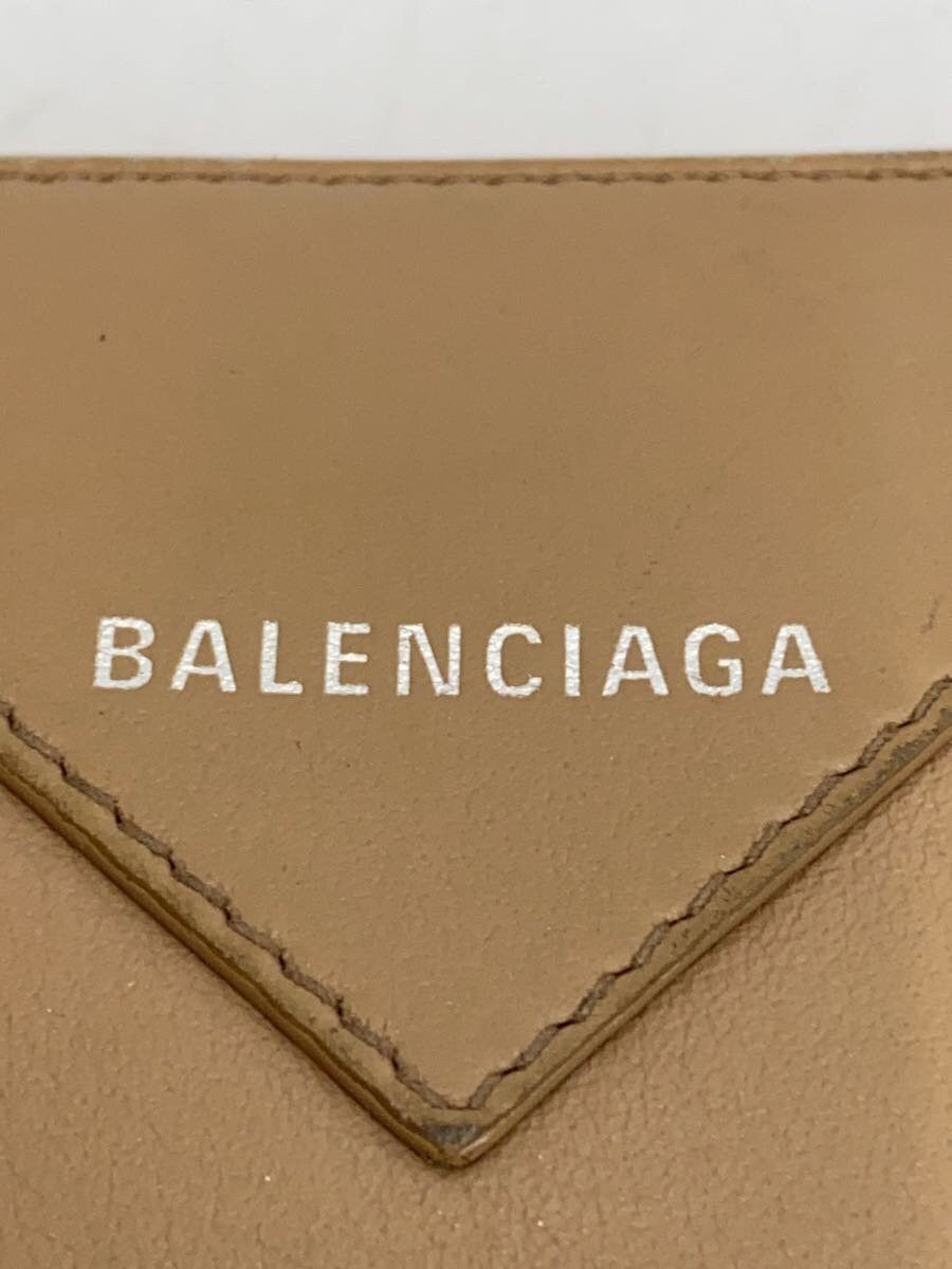 Balenciaga Balenciaga Leather Tri-Fold Wallet Beige Size ONE SIZE - 3 Thumbnail
