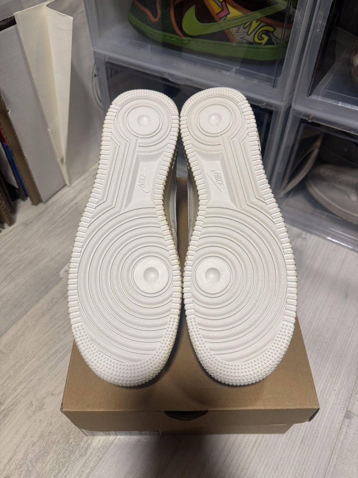 Nike Nike Air Force 1 Low .SWOOSH Dirty Triple White Size US 11 / EU 44 - 7 Thumbnail