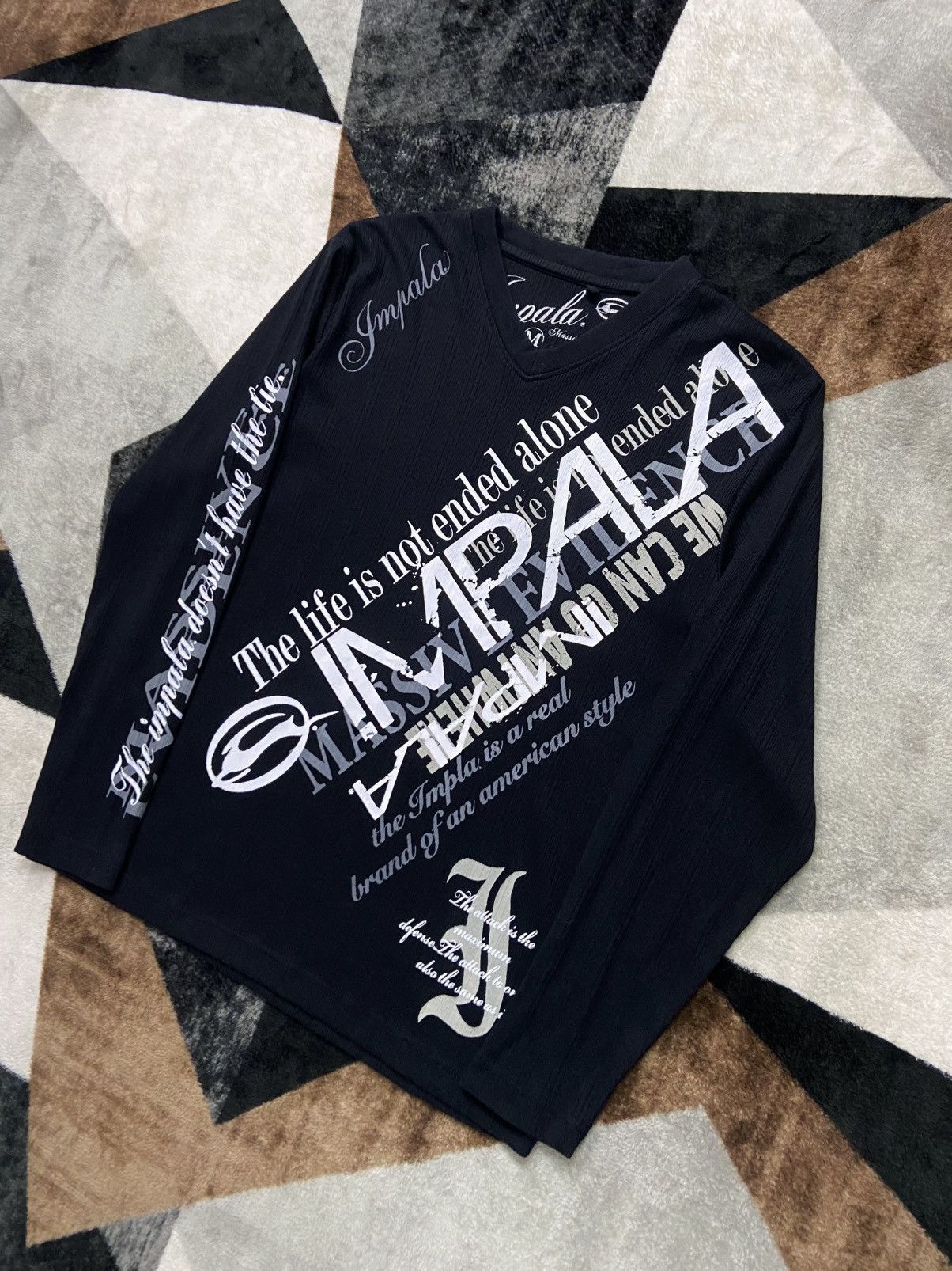 Hysteric Glamour 2000s Impala Poem Goth Graphic Embroidery Thermal Longsleeve Size US M / EU 48-50 / 2 - 4 Thumbnail