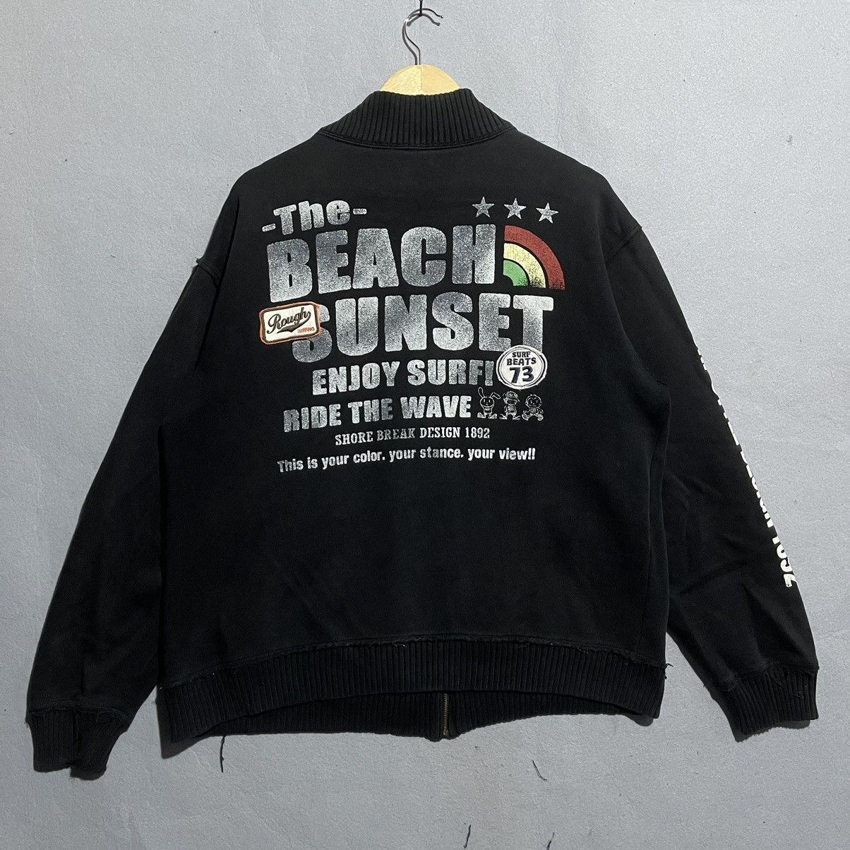 Vintage Vintage Shore Break Black Zip-Up Surf Jacket Size US L / EU 52-54 / 3 - 1 Thumbnail