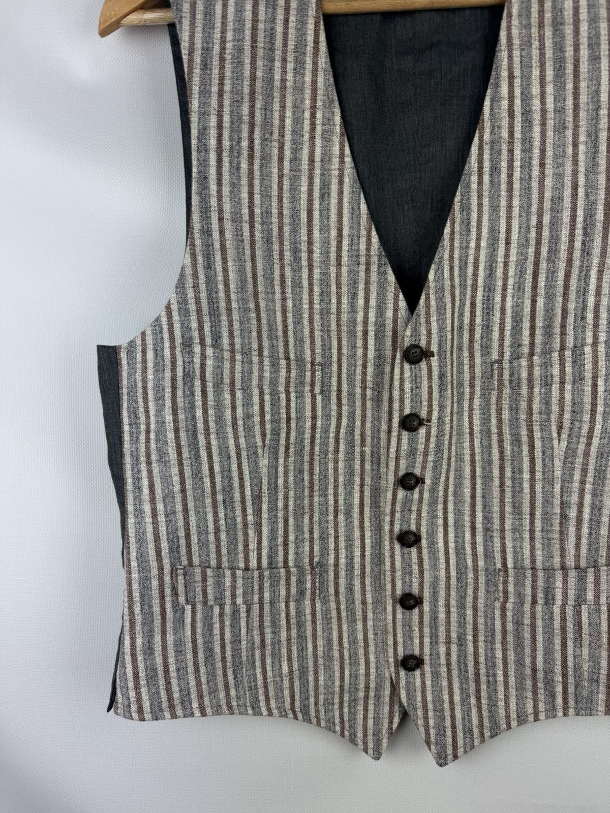 Suitsupply Suitsupply Amsterdam Silk Linen Sleeveless Vest Waistcoat Size 40R - 7 Thumbnail