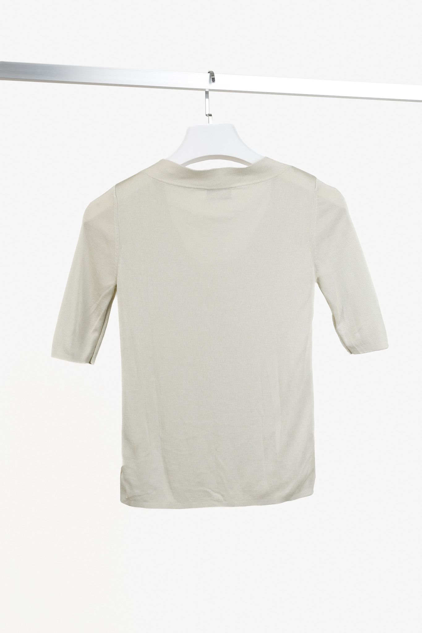 Akris Akris Cream Scoop Neck Beige Knit Top Size M / US 6-8 / IT 42-44 - 2 Thumbnail