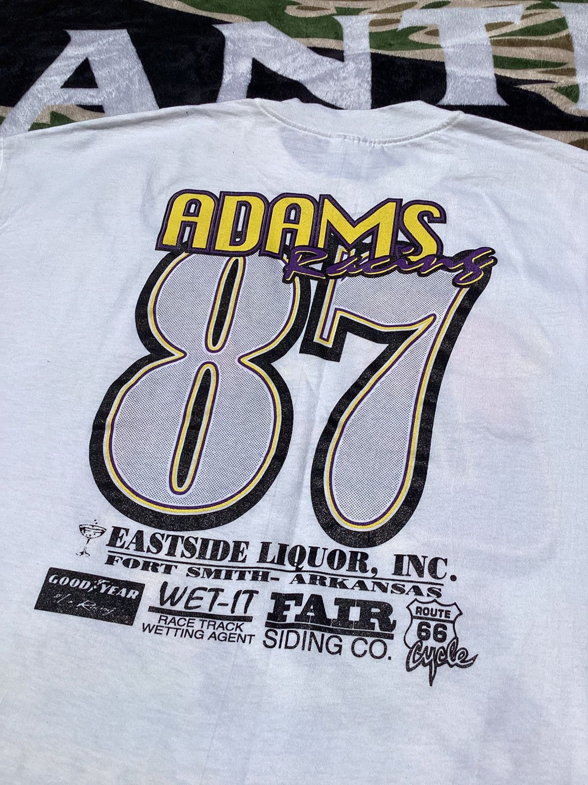 Vintage Vtg Charlie Orr Irving Texas Adam’s racing motorcycle Tee Size US XXL / EU 58 / 5 - 4 Thumbnail