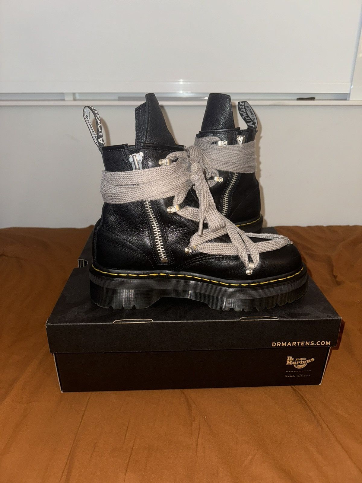 image of Dr Martens x Rick Owens Rick Owen X Dr. Martens Shoes in Black, Men's (Size 10)