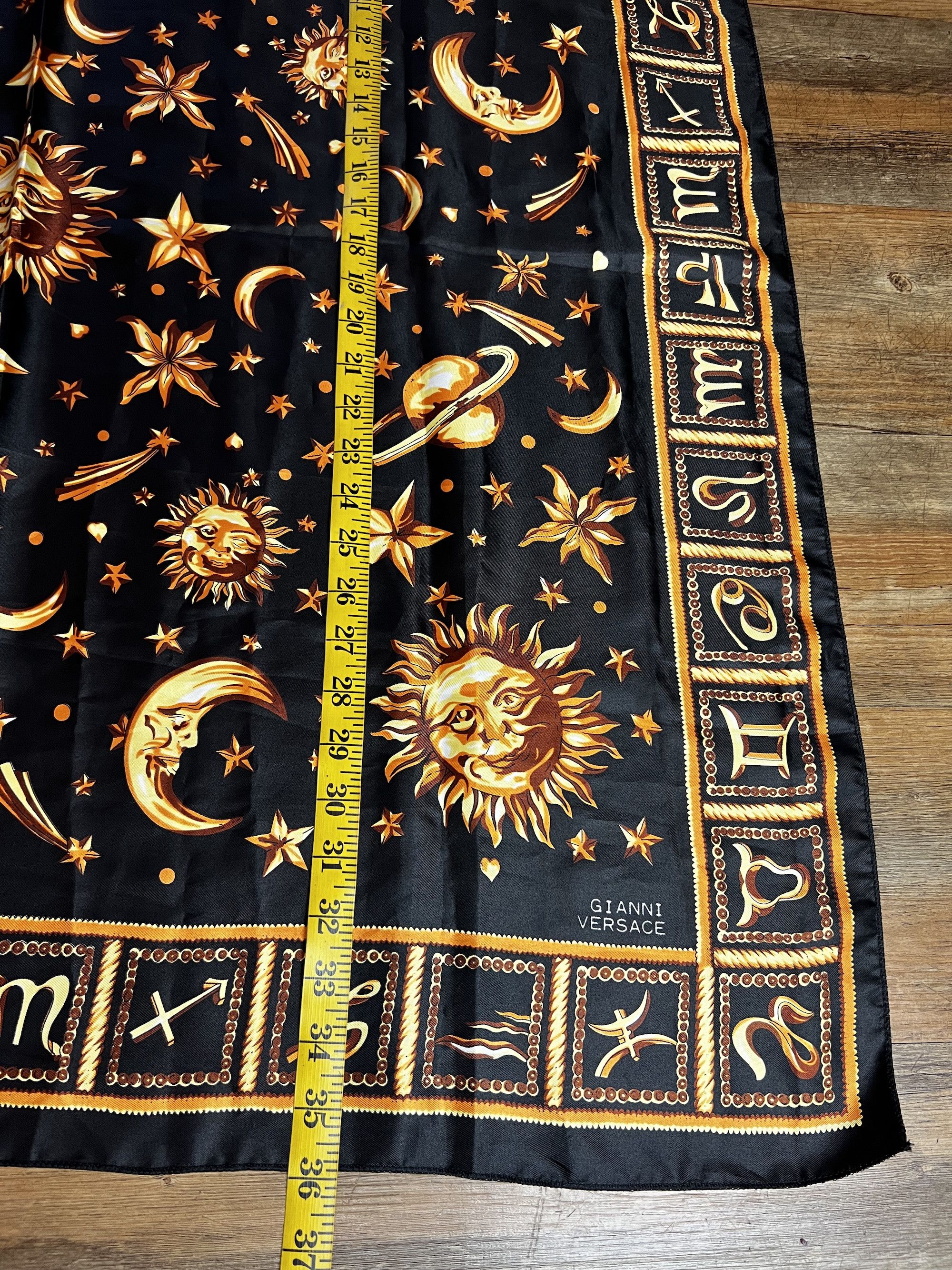 Versace Vintage 1980's-1990's Gianni Versace Zodiac Silk Scarf Size ONE SIZE - 8 Thumbnail
