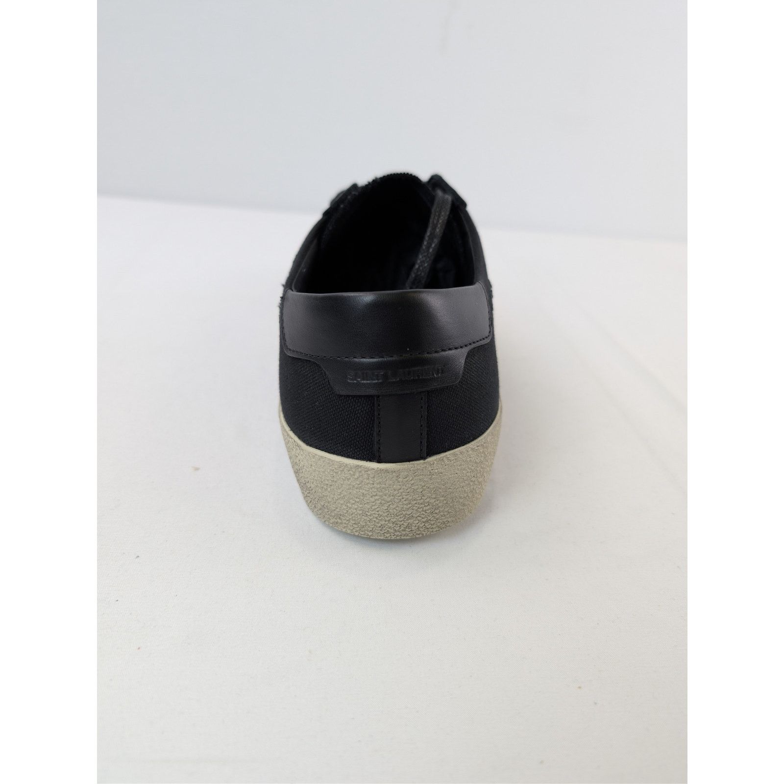 Saint Laurent Paris o1rshd1 SL06 Signa Low Top Sneakers in Black Size US 12 / EU 45 - 16 Thumbnail