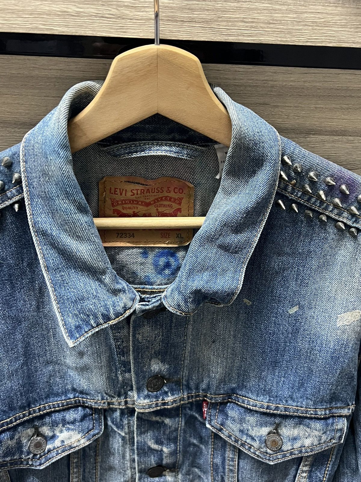 Levi's × Levi's Vintage Clothing × Punk and Yo Levi's vintage trucker denim with spikes punk rock Size US XL / EU 56 / 4 - 2 Thumbnail