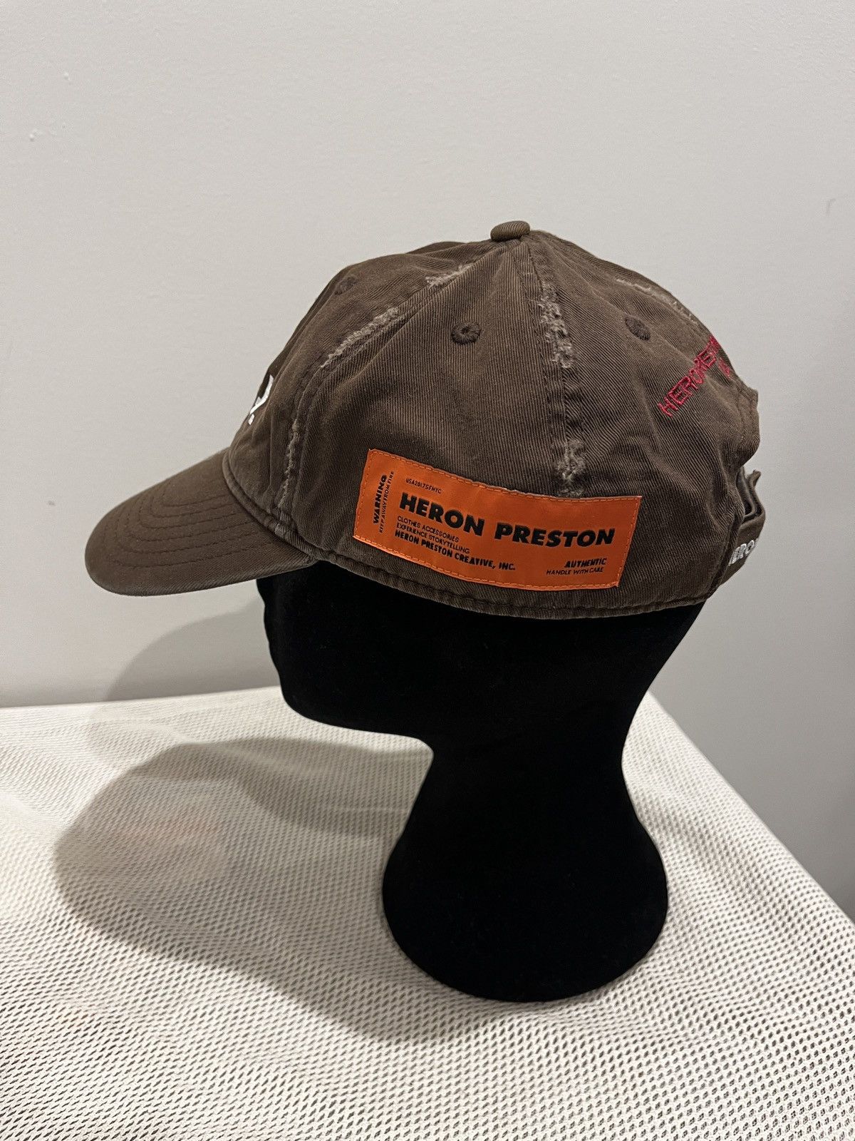Heron Preston Heron Preston STFU Distressed Hat (unisex) Size ONE SIZE - 10 Thumbnail