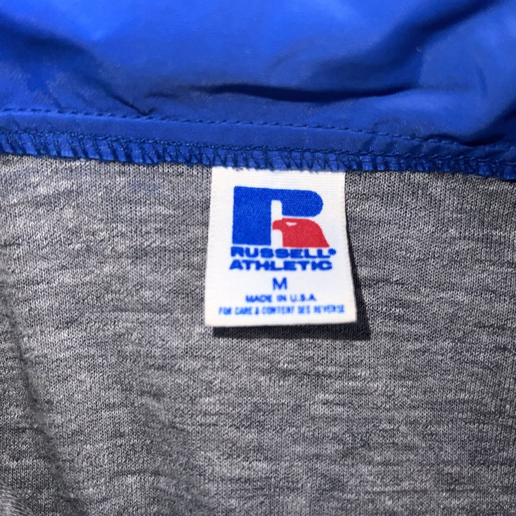 Russell Athletic VINTAGE Russell Athletic Jacket Mens M USA Made Blue Snap Button Size US M / EU 48-50 / 2 - 3 Thumbnail