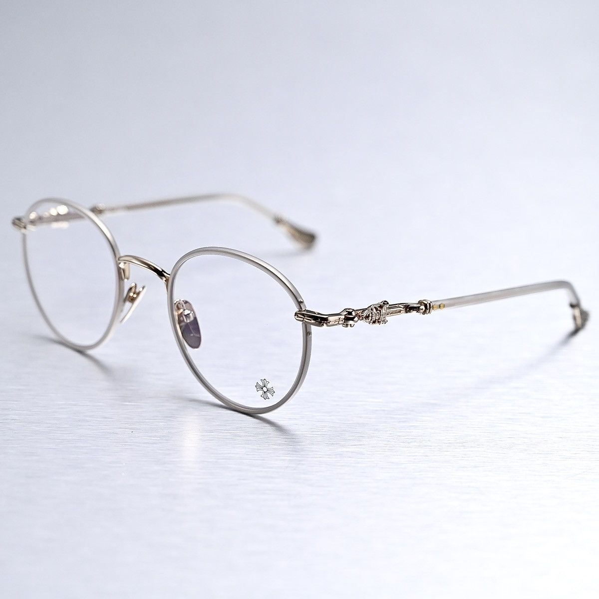 Chrome Hearts CHROME HEARTS FIRKIN MATTE CRYSTAL/ GOLD PLATED GLASSES Size ONE SIZE - 2 Thumbnail