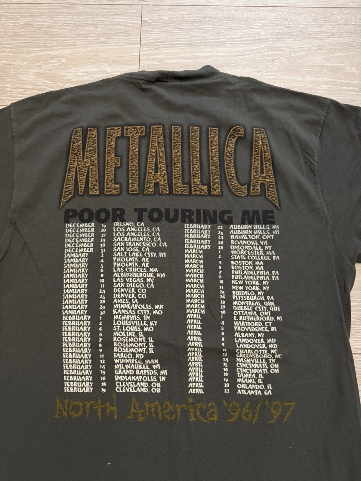 Metallica ‘90s Metallica Tour Shirt Size US XL / EU 56 / 4 - 5 Thumbnail