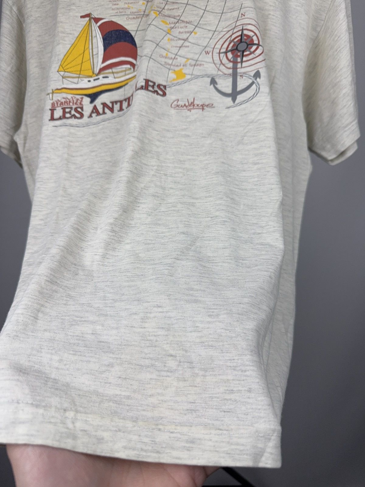 Vintage 90s Vintage Les Antilles Guadeloupe Sailboat Travel T-Shirt Size US M / EU 48-50 / 2 - 4 Thumbnail