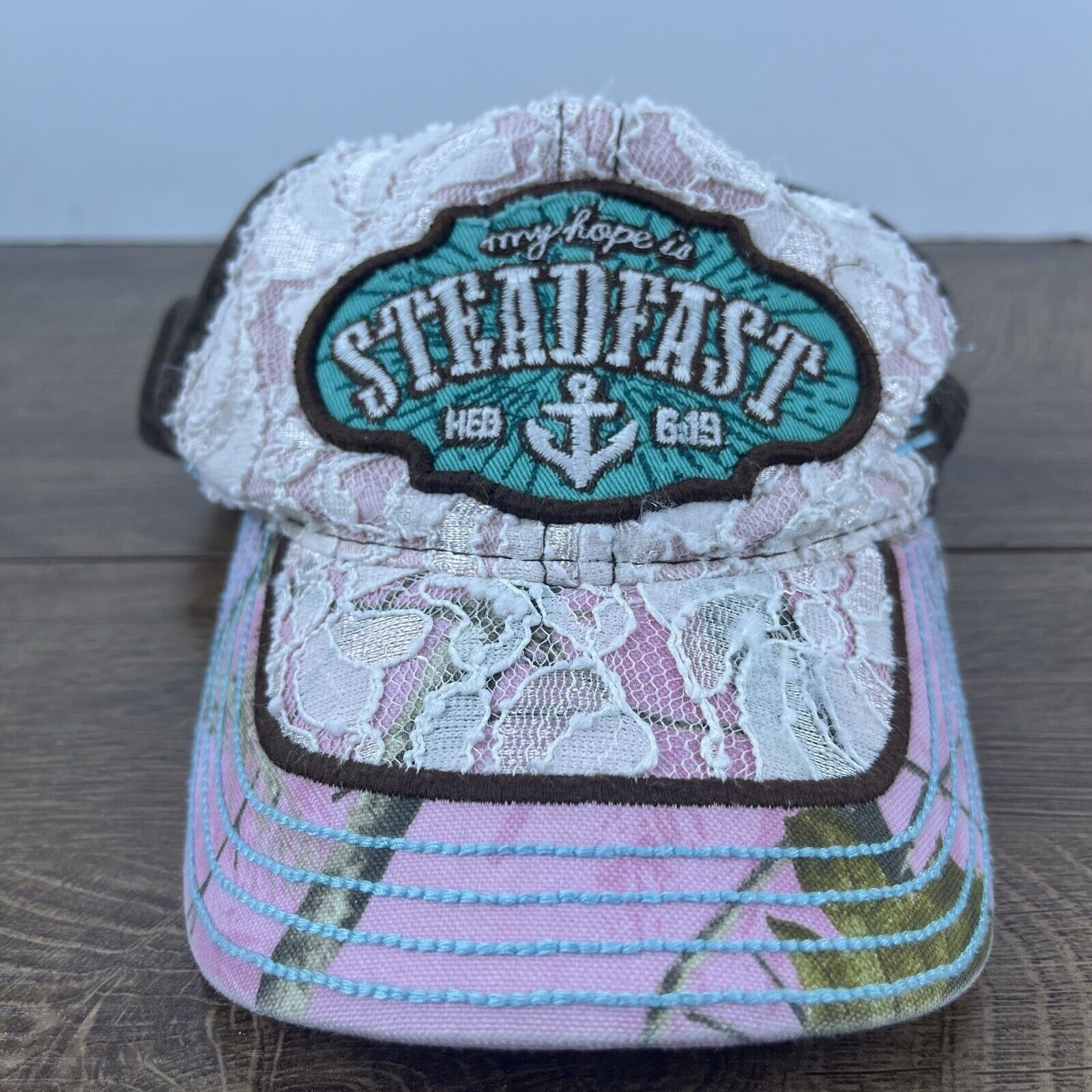 Other Steadfast Hat My Hope is Steadfast Pink Cap Adjustable Pink Size ONE SIZE - 2 Thumbnail