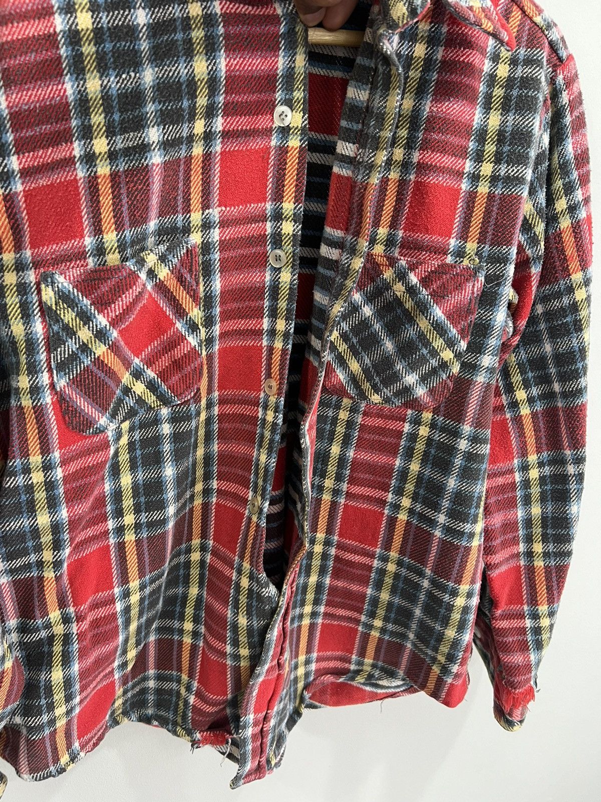 Big Mac Vintage Big Mac Thrashed Flannel Shirt button plaid Size US M / EU 48-50 / 2 - 7 Thumbnail
