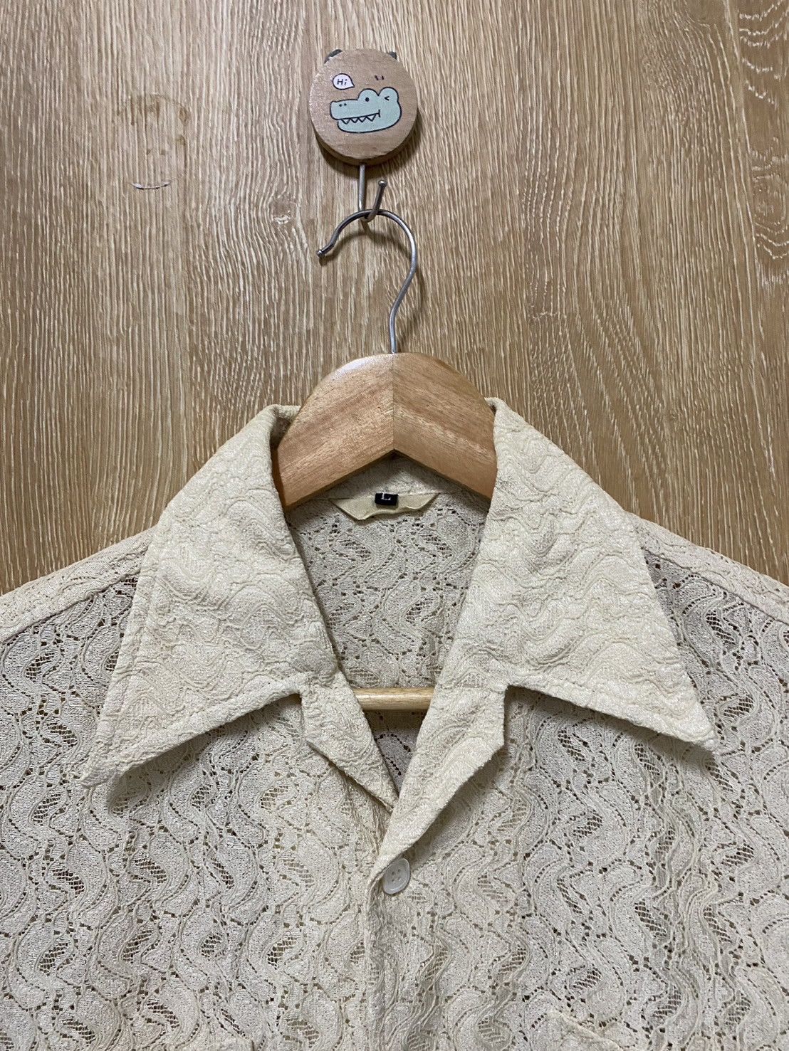 Handmade Vtg Lace Shirt Size US M / EU 48-50 / 2 - 3 Thumbnail