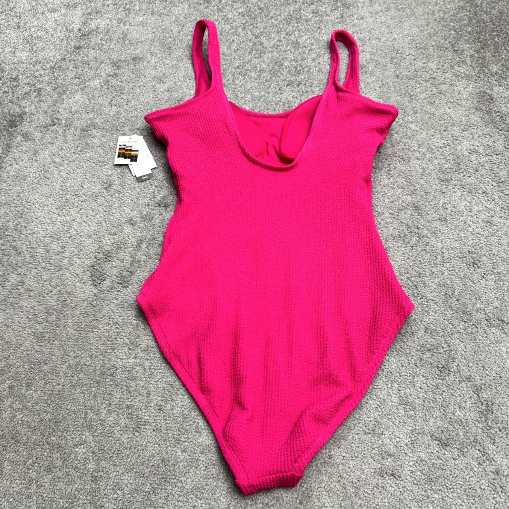 Vintage Time And Tru Womens XL Pink One Piece Swimwear Padded Scoop Neck Backless NWT Size ONE SIZE - 2 Thumbnail