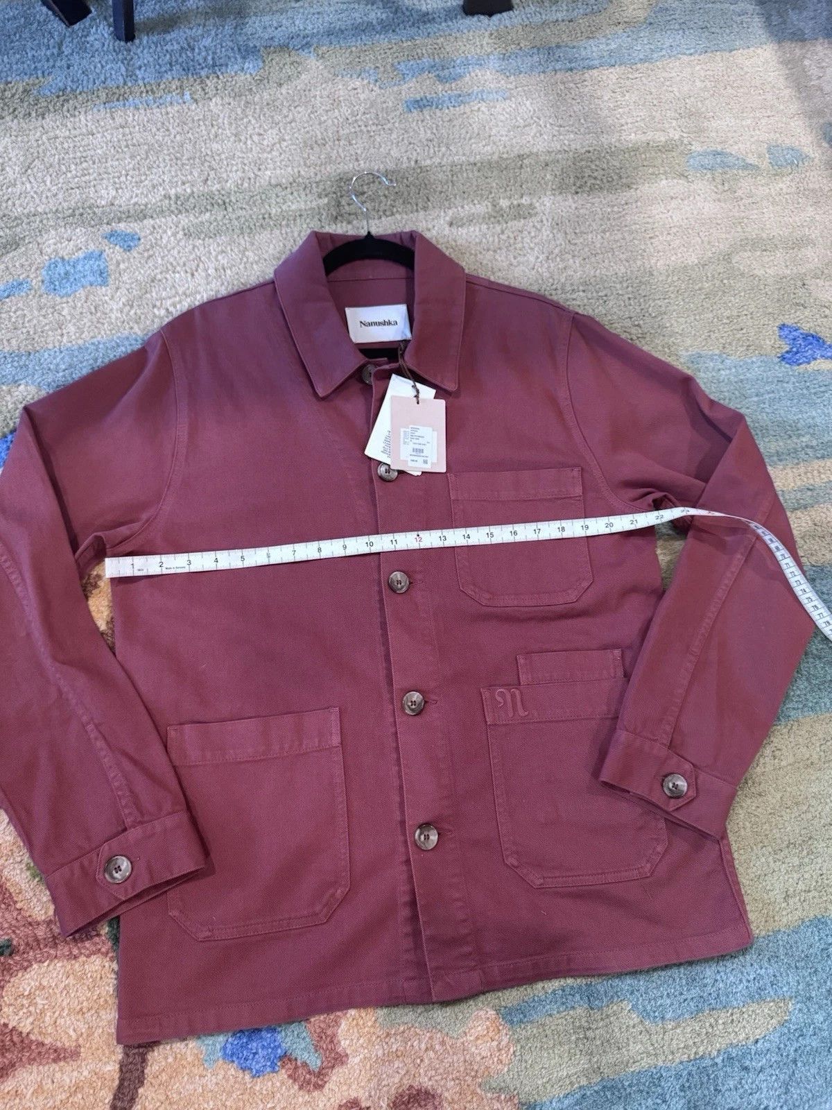 Nanushka Nanushka Men’s Theo Denim Jacket Rose Wine Size Medium Size US M / EU 48-50 / 2 - 4 Thumbnail