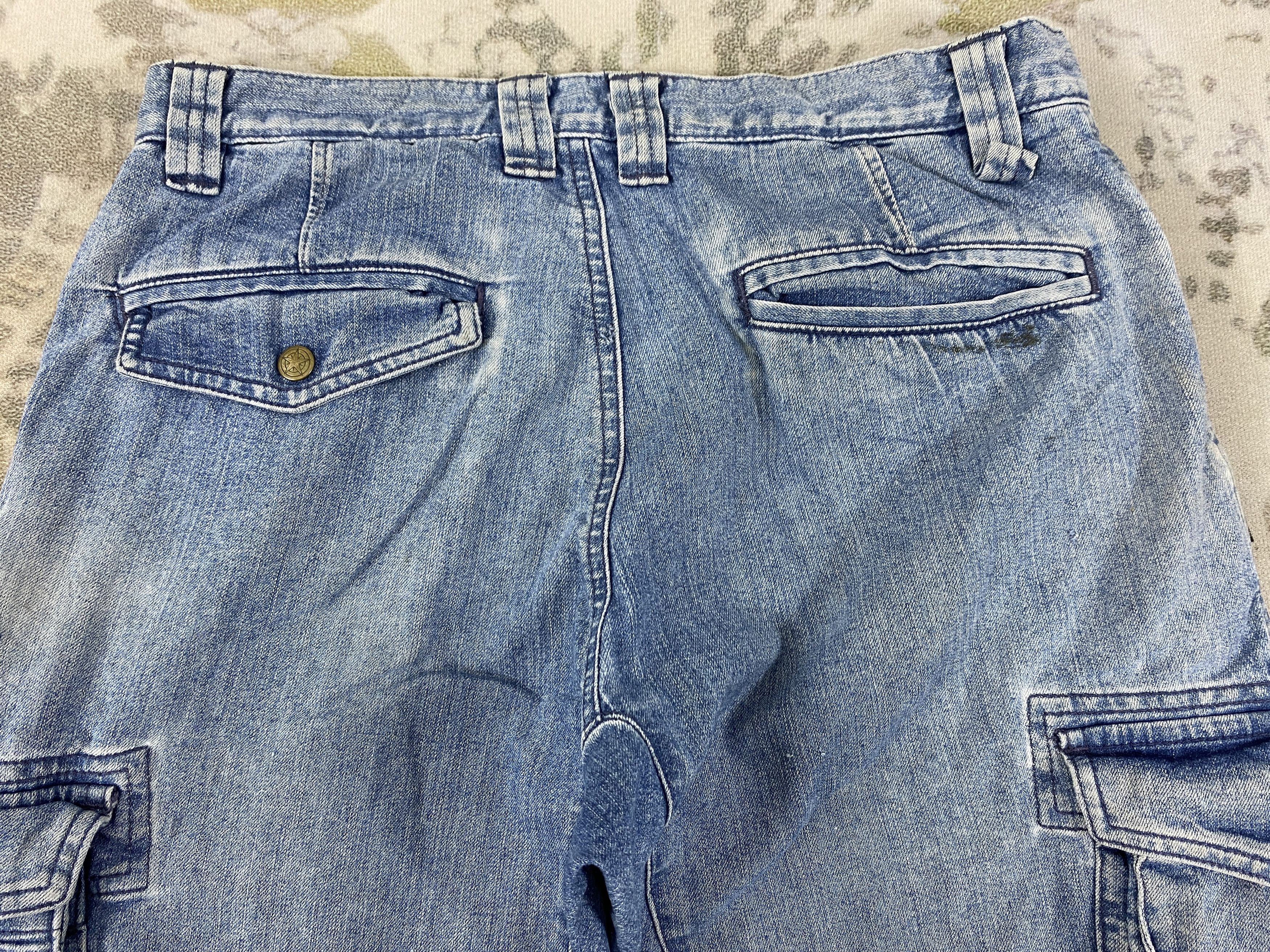Japanese Brand Japanese Brand Multipocket Cargo Jeans 33x32.5 Denim- JN3928 Size US 33 - 4 Thumbnail
