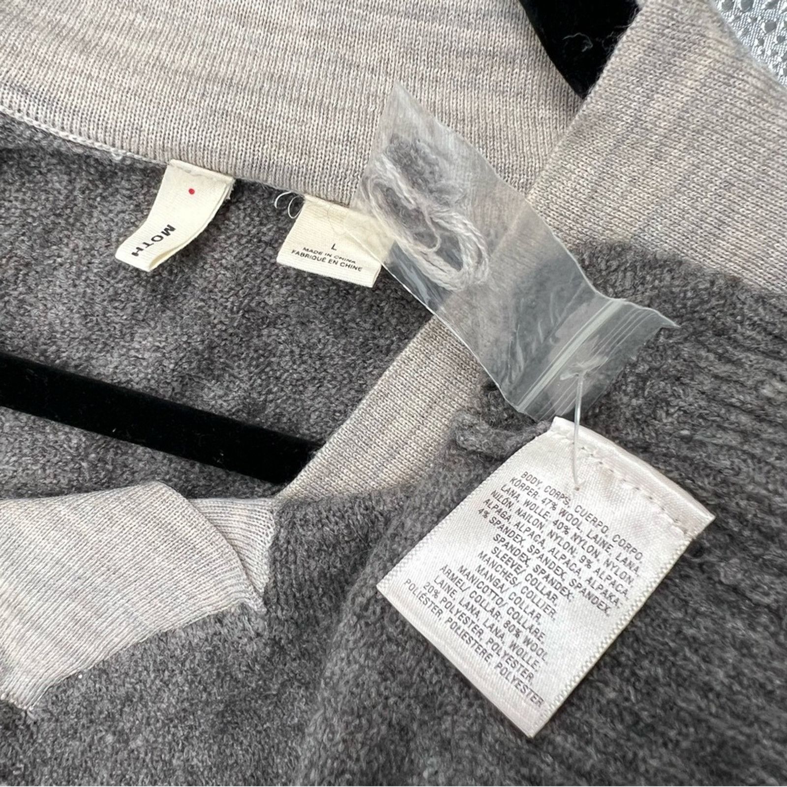 Anthropologie Anthropologie Moth Vneck Soft Wool Alpaca Pullover Sweater L Size L / US 10 / IT 46 - 10 Thumbnail
