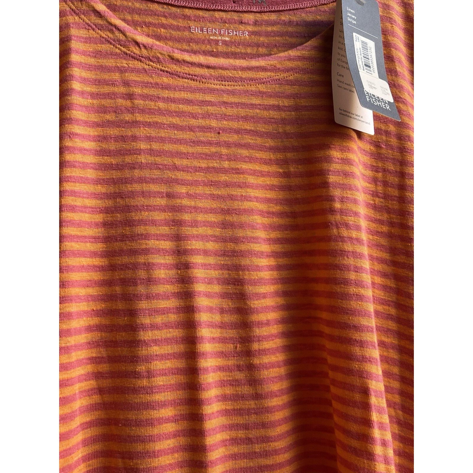 Eileen Fisher NWT Eileen Fisher (S) Linen Tunic Organic Preppy Pink Orange Size S / US 4 / IT 40 - 5 Thumbnail