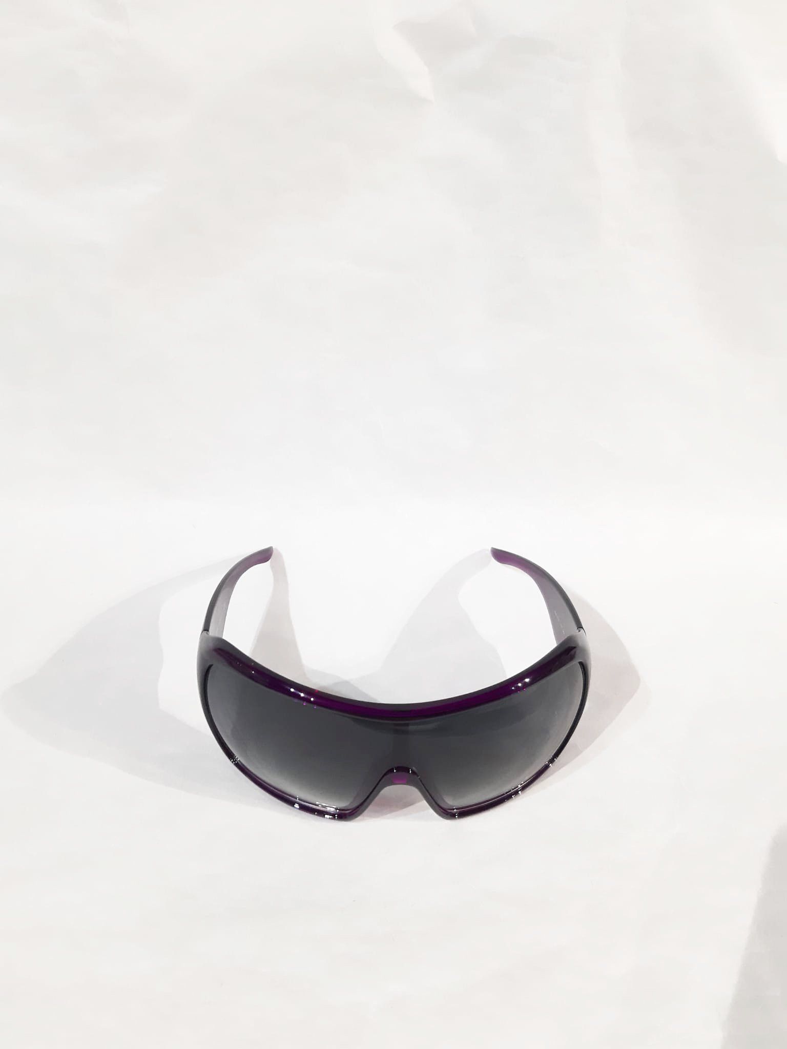Miu Miu Miu Miu 2000's Purple Oversized Mask Shield Sunglasses Size ONE SIZE - 5 Thumbnail