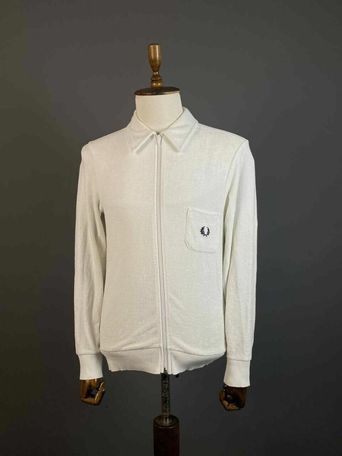 Fred Perry Men Fred Perry Reissues White Full Zip Sweater Size S Size US S / EU 44-46 / 1 - 1 Thumbnail