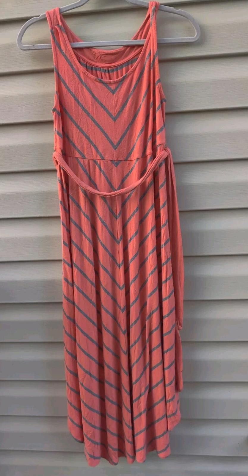 Other Liz Lang Maternity Womens Size XS TP Maxi Dress Orange Gray Size XS / US 0-2 / IT 36-38 - 2 Thumbnail
