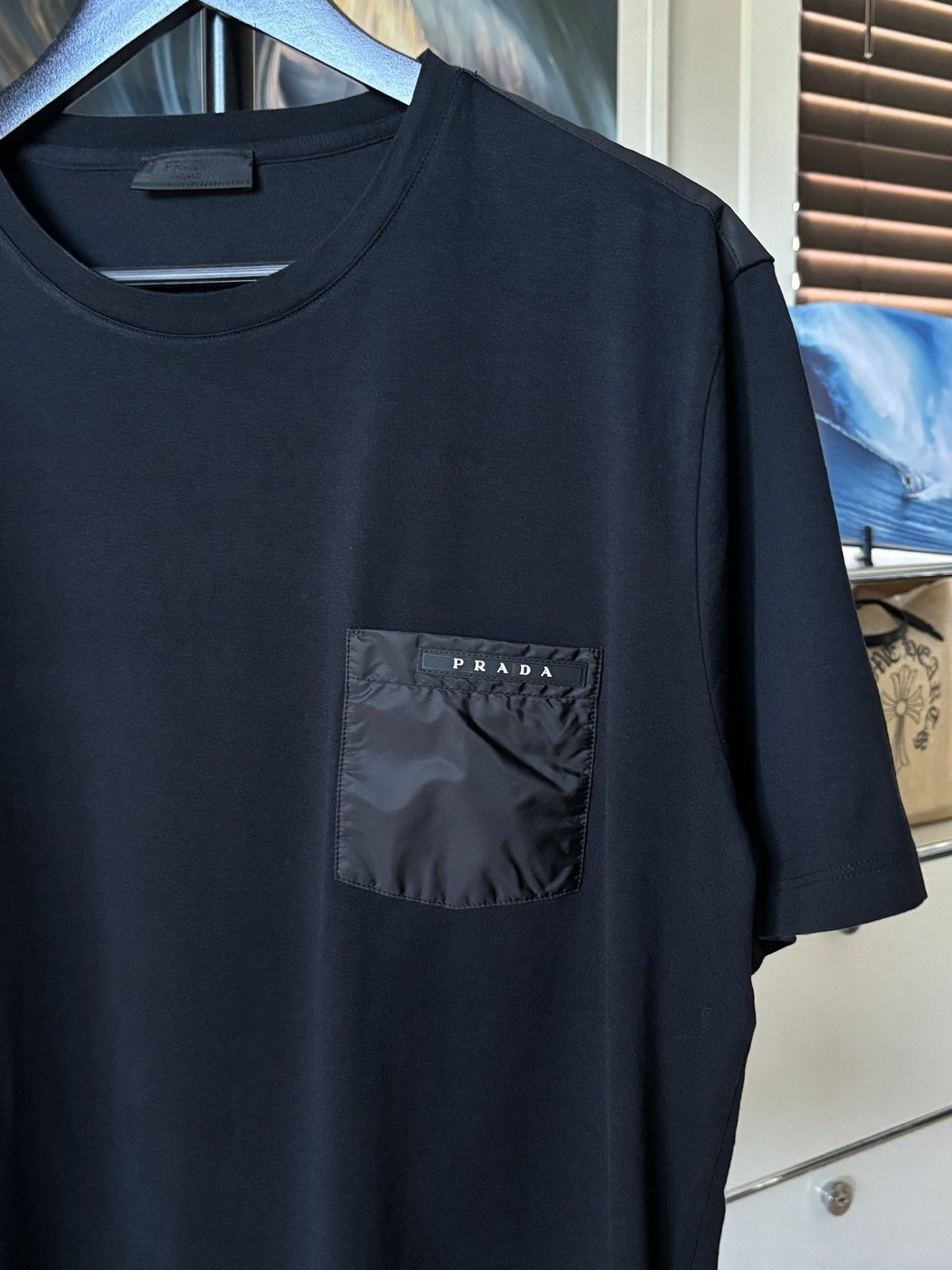 Prada PRADA | NYLON POCKET LOGO TEE Size US XXL / EU 58 / 5 - 2 Thumbnail