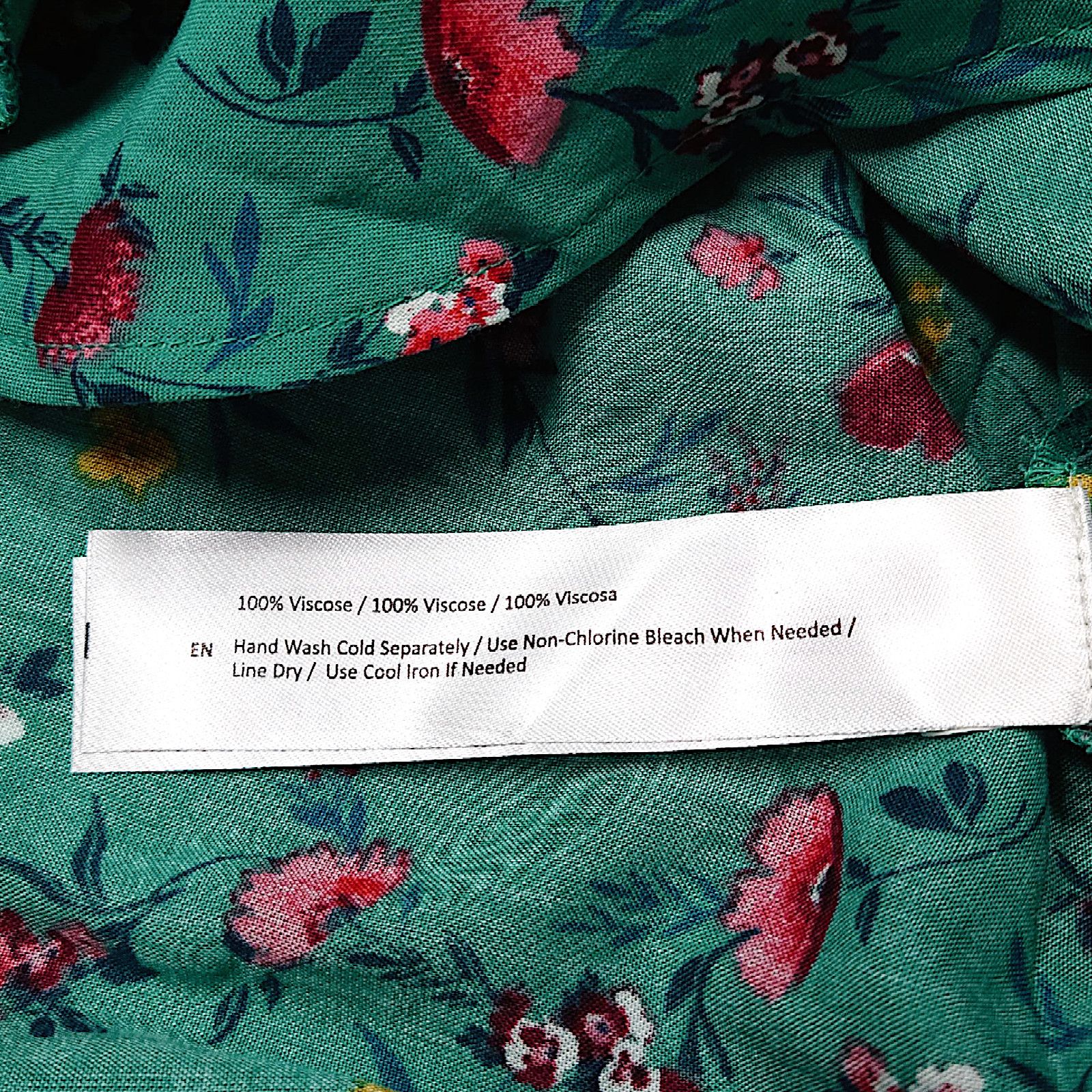 Other NWT Lottie & Holly Floral Mini Dress L 12 Green Pink Size L / US 10 / IT 46 - 5 Thumbnail