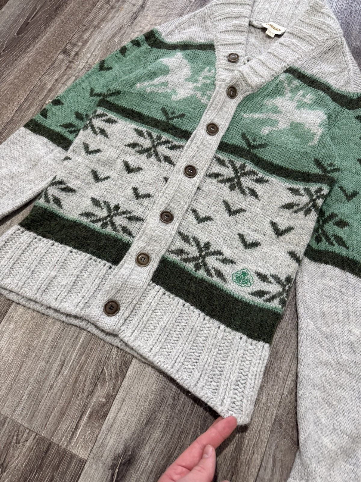 Diesel DIESEL VINTAGE WINTER KNIT SWEATER MOHAIR CARDIGAN MEN’S Size US S / EU 44-46 / 1 - 5 Thumbnail