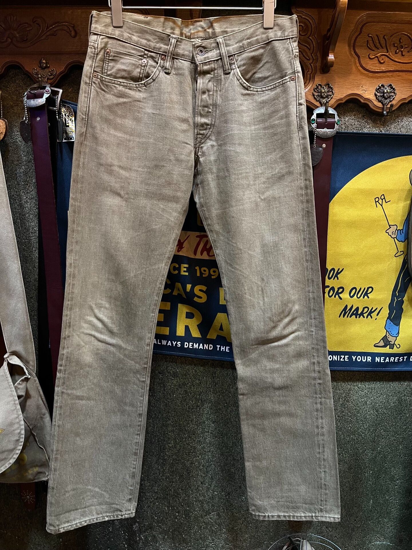 RRL Ralph Lauren vintage rrl distressed denim pants by ralph lauren Size US 30 / EU 46 - 1 Thumbnail
