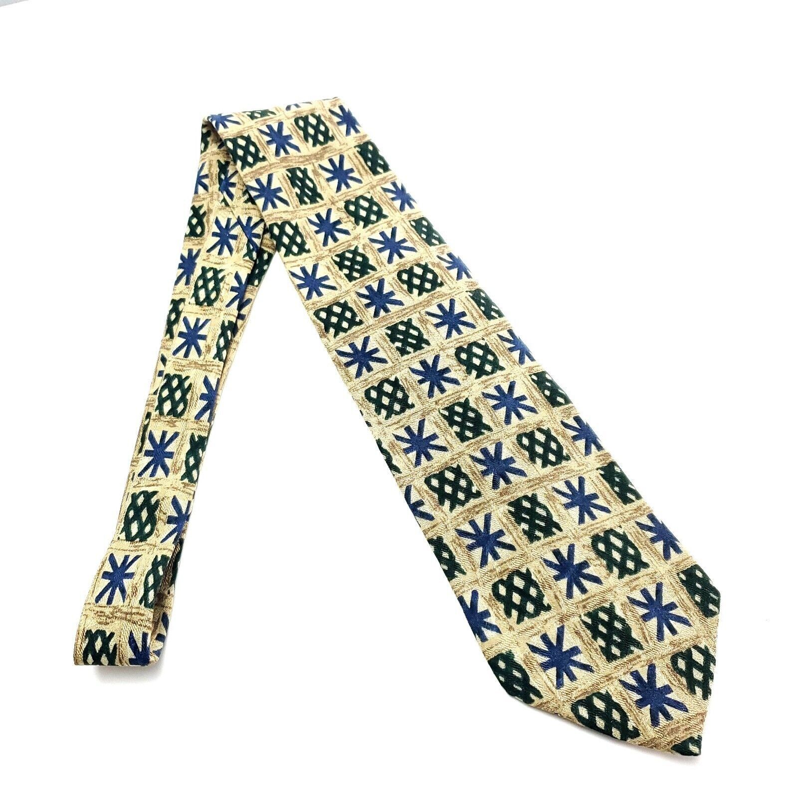 Hugo Boss Hugo Boss Silk Tie Woven Yellow Abstract Wide Size ONE SIZE - 7 Thumbnail