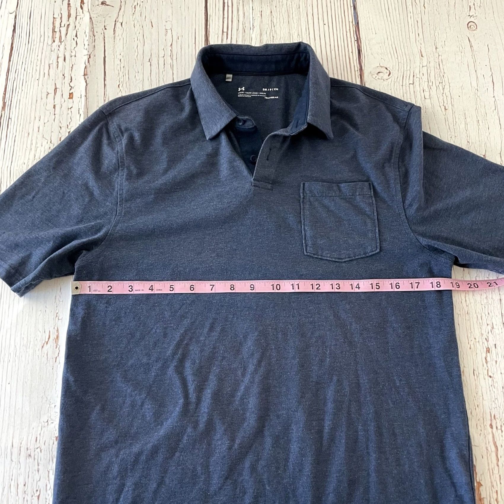 Under Armour Under Armour HeatGear Polo Shirt Men's Small Blue Short Sleeve Button-Up Shirt Size US S / EU 44-46 / 1 - 4 Thumbnail