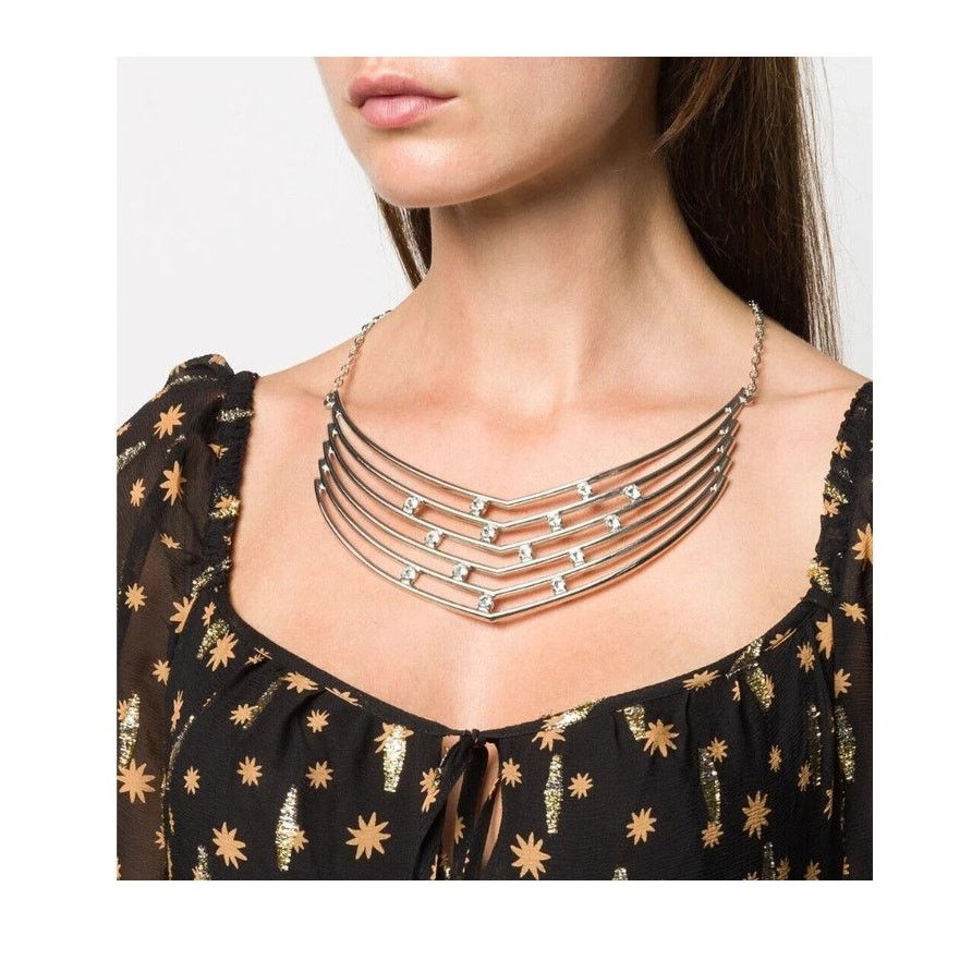Alberta Ferretti AW20 Alberta Ferretti Crystal-Embellished Strass Necklace Size ONE SIZE - 2 Thumbnail