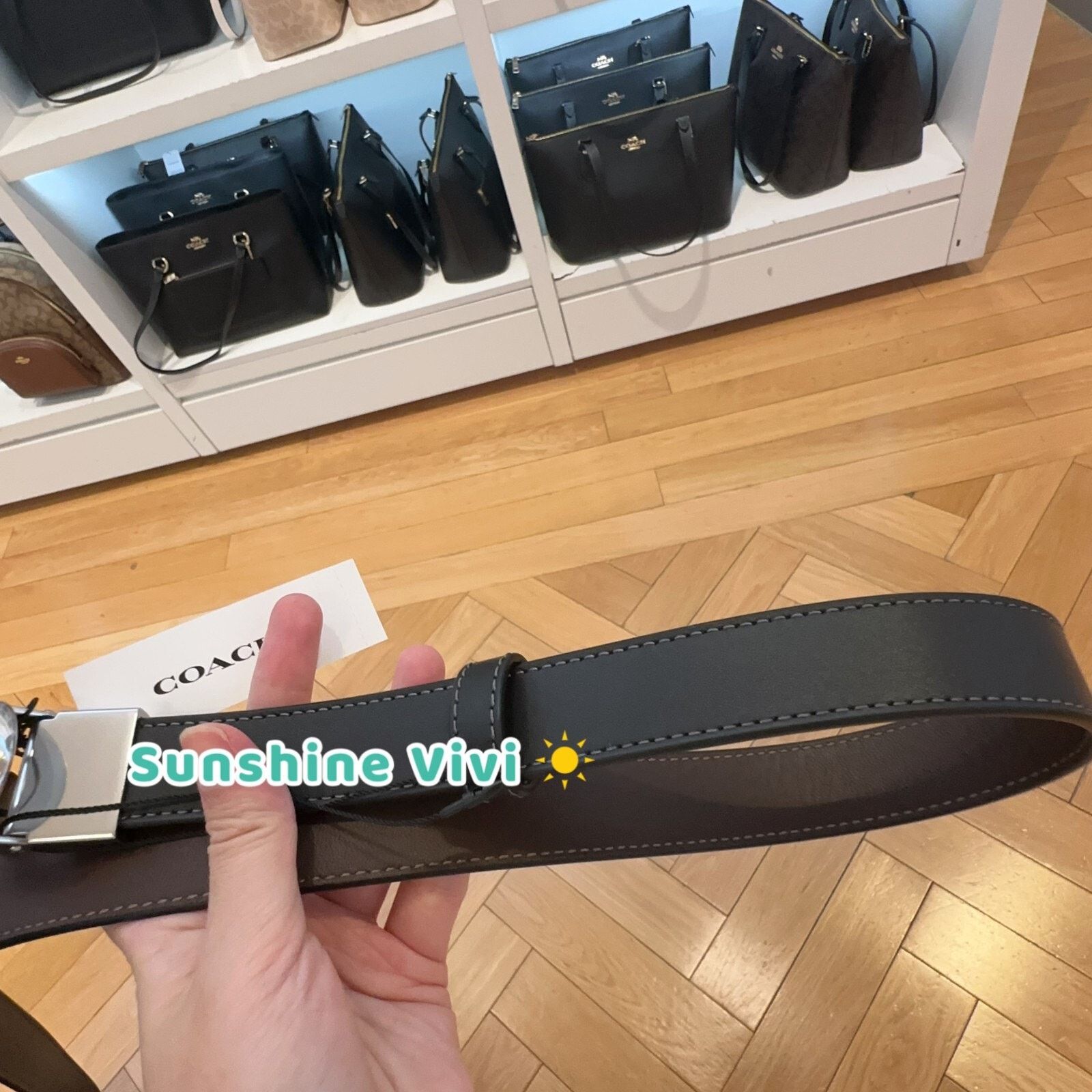 Coach NWT Coach Buckle Cut To Size Belt 25 Mm CZ444 black/maple Size ONE SIZE - 2 Thumbnail