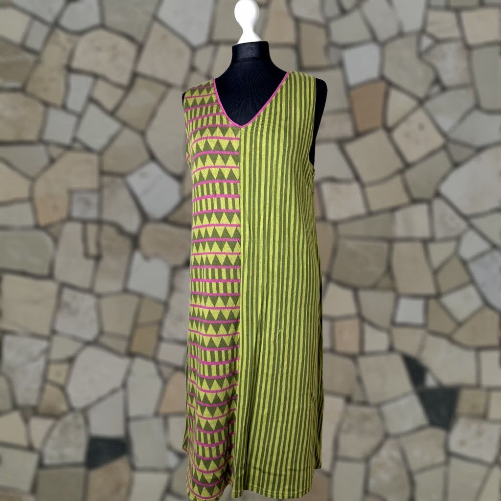 Vintage Gudrun Sjoden womens green cotton Dress Size M Size M / US 6-8 / IT 42-44 - 1 Thumbnail