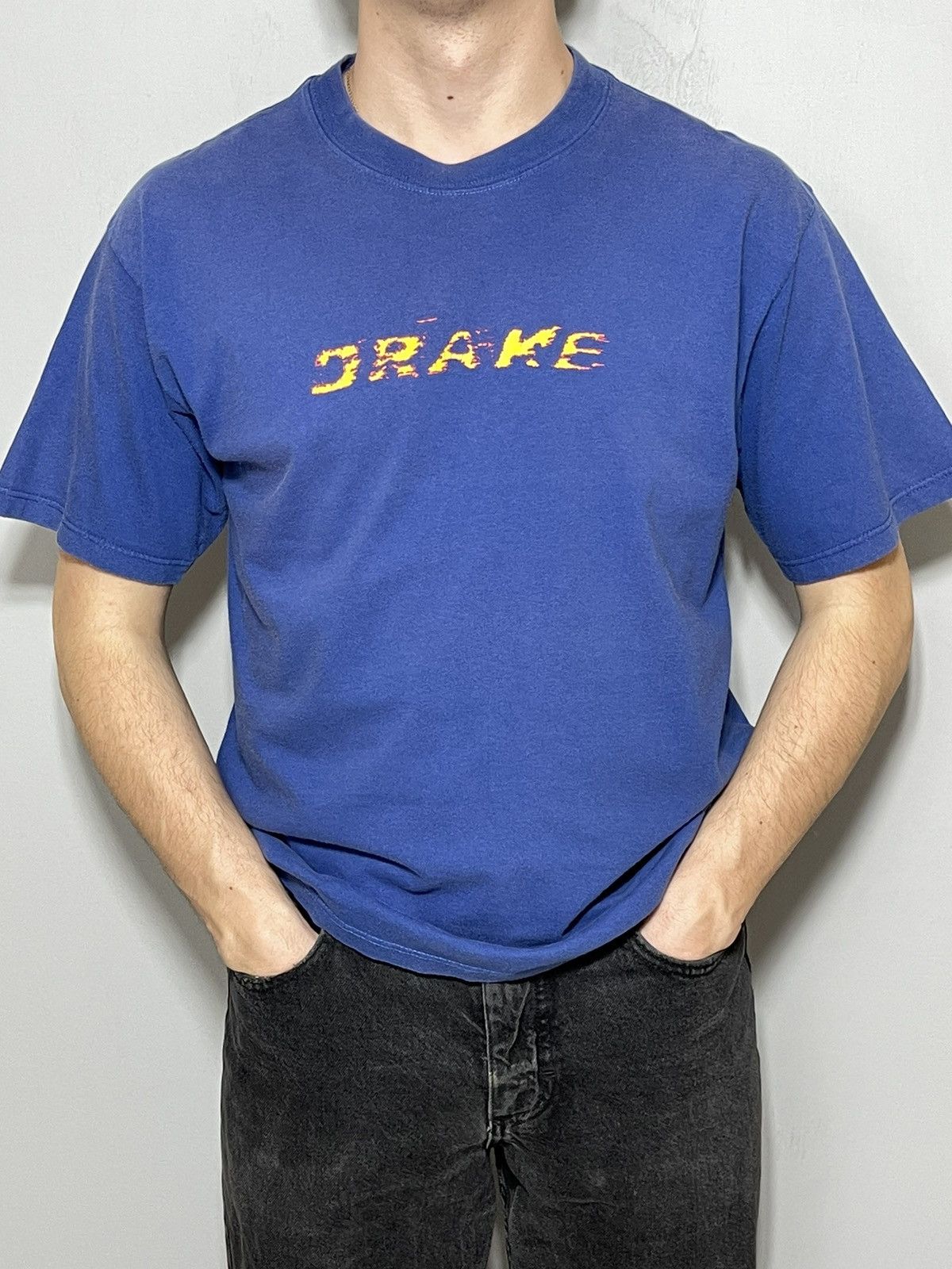 Rap Tees Vintage 90's Drake Flames Logo Jerzees Graphic Y2k Rap Tee Size US L / EU 52-54 / 3 - 5 Thumbnail