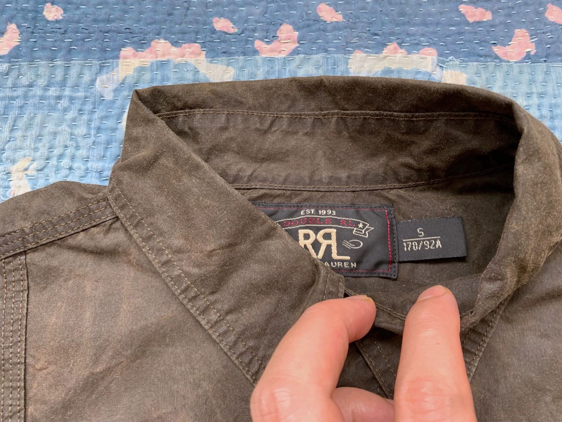 RRL Ralph Lauren RRL Oil Wax Washed Distressed Cotton Shirt S Armpit Vents Size US S / EU 44-46 / 1 - 5 Thumbnail