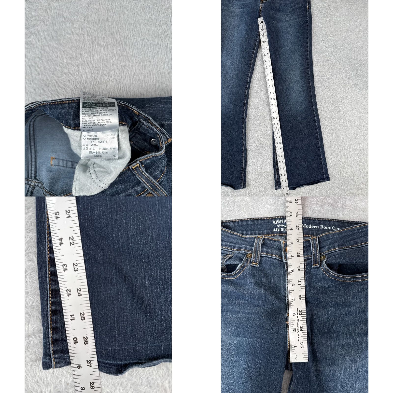 Levi's Levis Jeans Womens 6 Blue Denim Boot Cut Modern Cotton Blend Dark Retro 28x27 Womens Size 28" / US 6 / IT 42 - 8 Thumbnail