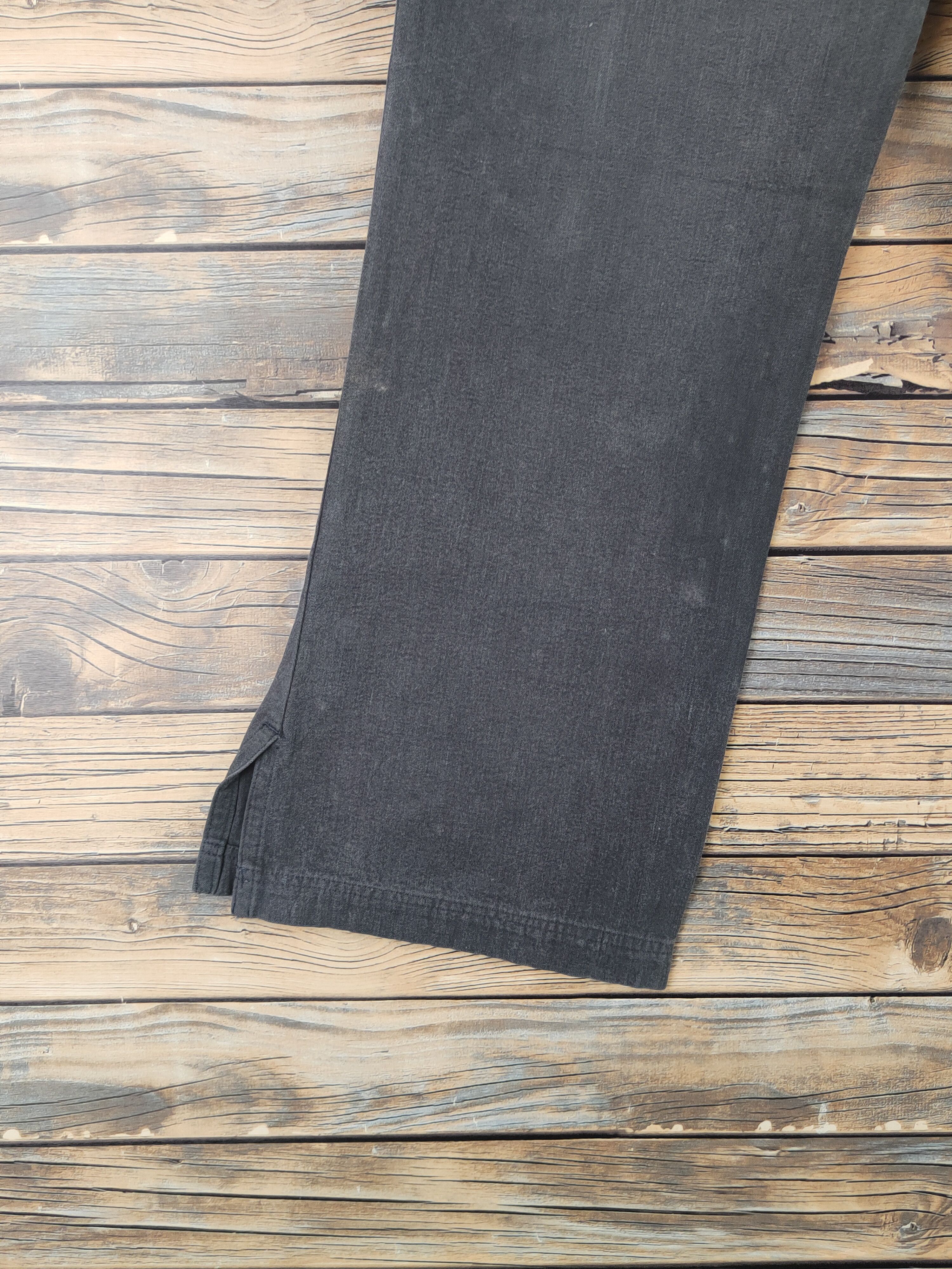 Y's DL Y's bis Limi Black Faded Casual Pants #46-051 Size 26" / US 2 / IT 38 - 9 Thumbnail