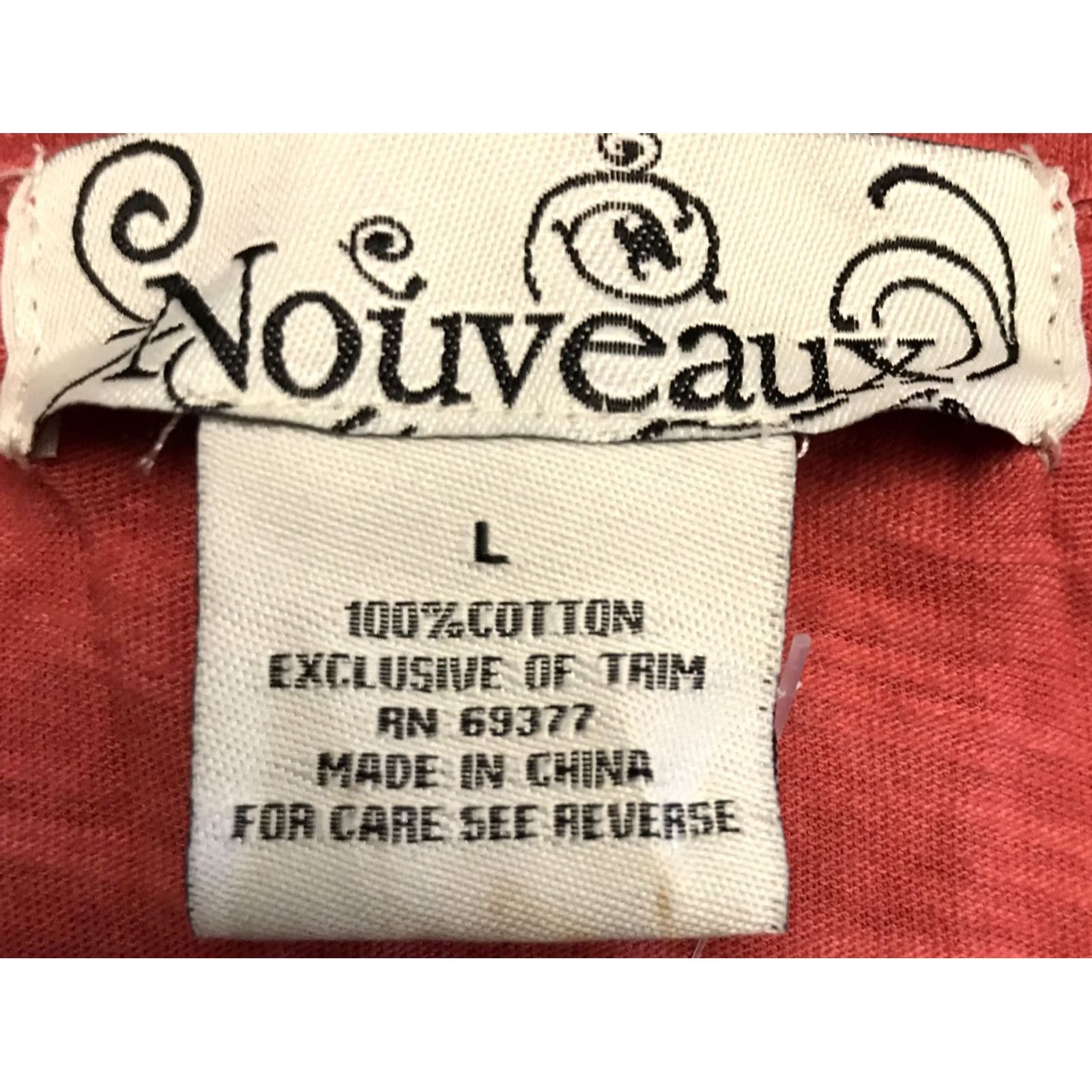 Vintage Nouveaux Women’s Tank L Red Crochet Tie Front Sleeveless Shirt Blouse NWT Size L / US 10 / IT 46 - 3 Thumbnail