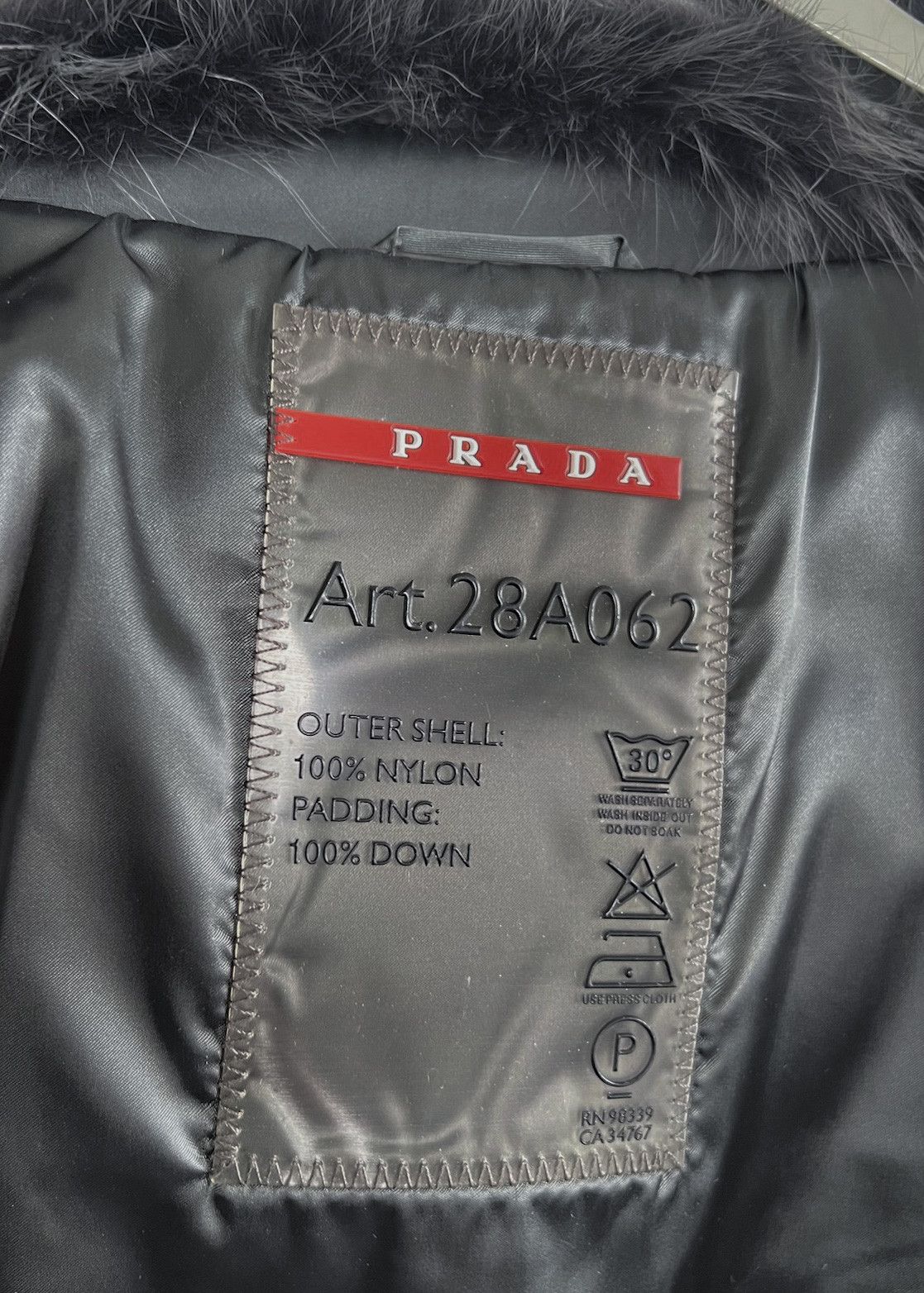 Prada Prada Lina Rossa Grey Down Coat with Dye Fox Fur Trim Size S / US 4 / IT 40 - 8 Thumbnail