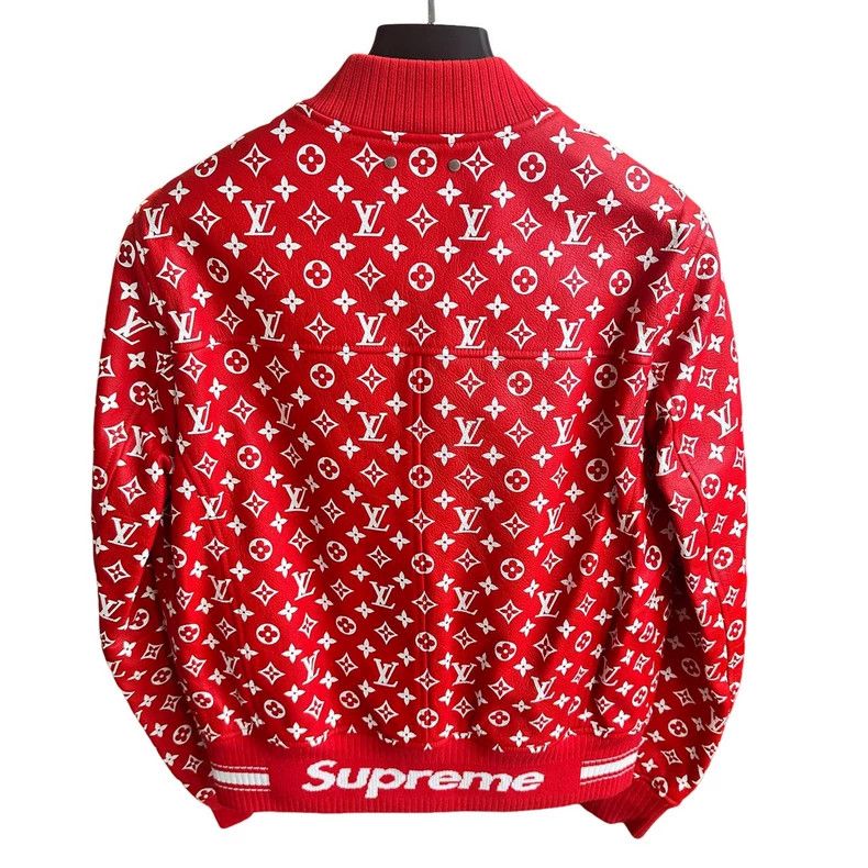 Louis Vuitton Louis Vuitton Red full-print presbyopic leather jacket 250 Size US S / EU 44-46 / 1 - 2 Thumbnail